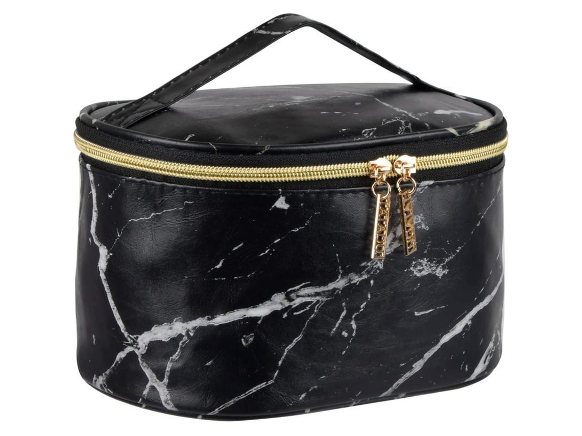 2026-bolsa De Maquillaje Portátil Larga Capacidad De Cuero Pu Impermeable Mármol Para Viaje Y Uso Diario