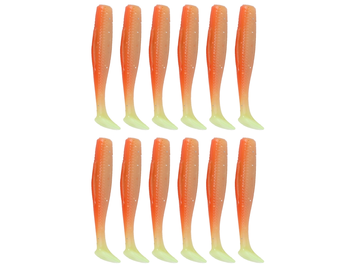 2set 6pcs/set Señuelo De Pesca Blando De Silicona Suave Con Cola T Accesorio Artificial 1