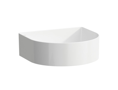 Recipiente de lavado por sonar, sin agujero para grifo, sin rebosadero, 410x365mm, incl. tapa cerámica para válvula de desagüe, blanco