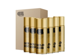 6 X Spray Premium Acrylic Brillante R308 Oro 400 Ml