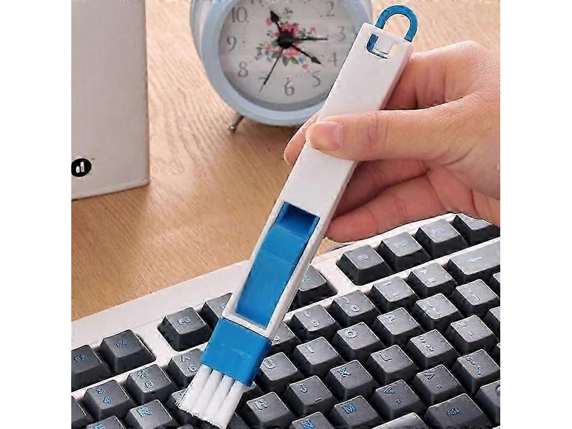 Cepillo multifuncional para limpiar teclados en ventanas y puertas, compatible con limpiadores de teclados, limpiadores de esquinas y ranuras, y otras herramientas.