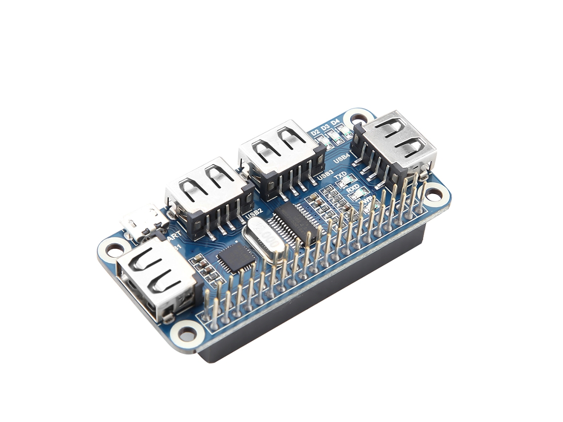 Adaptador Micro Usb Otg De 4 Puertos Para Raspberry Pi Zero 2b 3b 3b+
