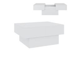 Mesa de centro extensible Lens 80x60x36 cm blanca [EN.CASA]