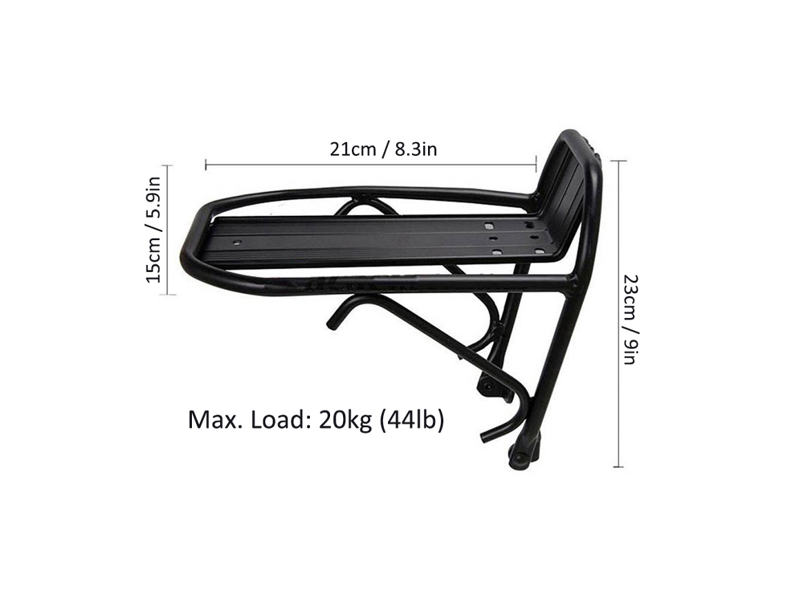 Portaequipajes delantero de aluminio para bicicletas de montaña, portacargas para bicicletas.