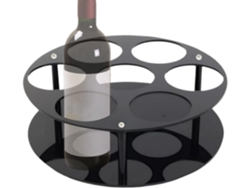 Organizador de jarabe de café, soporte para 7 botellas, dispensador compacto, estante organizado de Gokoco