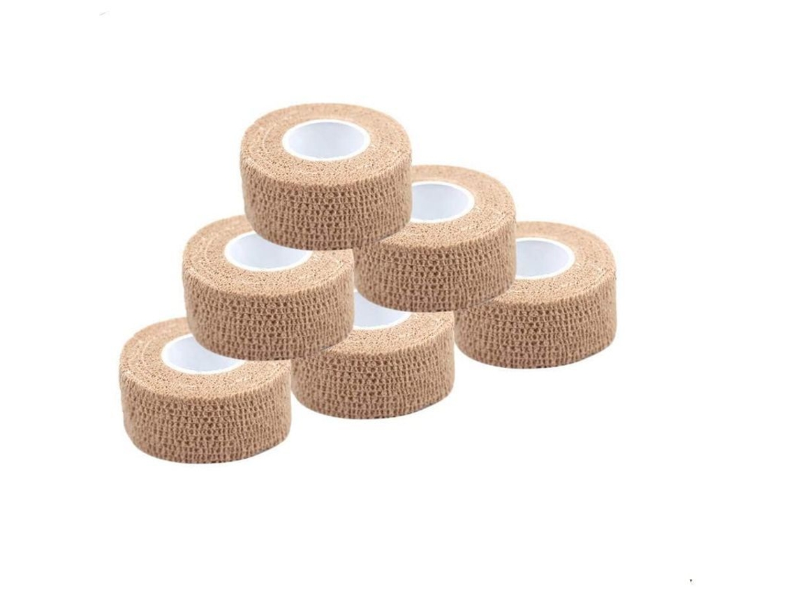 Cinta Elástica Autoadhesiva Médica Para Primeros Auxilios Y Ejercicio, 6 Unidades, 2,5 Cm X 4,5 M