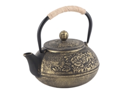 Tetera de hierro fundido con infusor extraíble, estilo japonés, apta para estufa, para té de hojas sueltas, mejora la calidad del agua y tiene filtro.