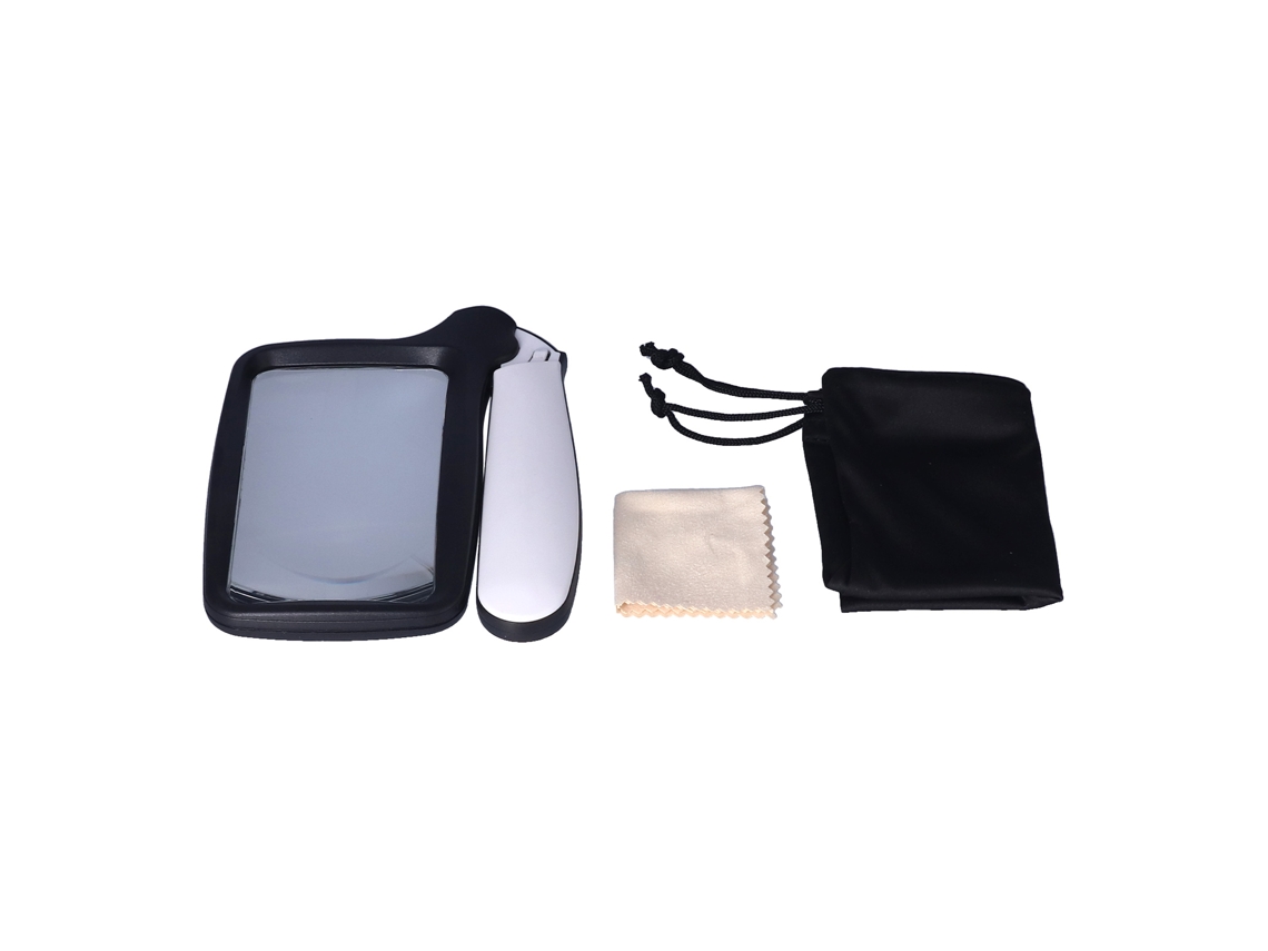 Rebe-lupa De Mano Plegable Con Luz Led 2x Acrílico Cristal Magnético Para Lectura Mayor Adulto