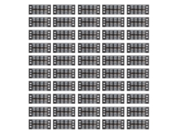 Caja De Distribución Con 50 Bloques De Terminales Dobles, Conectores Abs De 25 A Y 600 V.