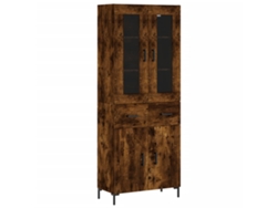 Maison Exclusive - Aparador Alto Madera Contrachapada Roble Ahumado 69,5x34x180 Cm