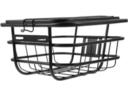Cesta De Hierro Negro Para Bicicleta Eléctrica, Almacenamiento Resistente 30 X 29 X 17 Cm