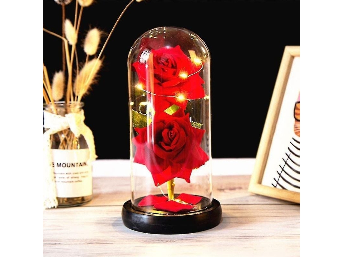 Fasst-rosa Galáctica Inspirada En La Bella Y La Bestia - Flor Artificial Para Decoración Hogar, Bodas, San Valentín Y Regalos De Día De La Madre