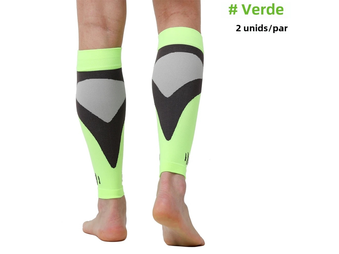 Medias de compresión para piernas con soporte de pantorrilla (verde, 1 par, talla XL)