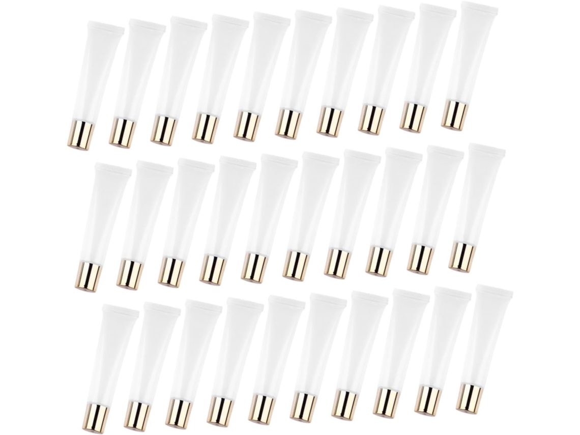 50 Pièces Tubes Brillants Para Gloss À Lèvres Vides Plastiques Transparents Rechargeables Maquill...