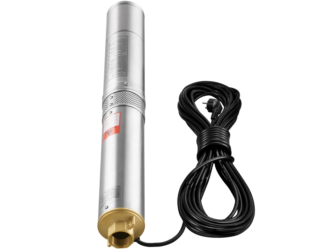 Bomba Sumergible Para Pozos Profundos Succebuy Bomba De Agua De Acero Inoxidable 370 W 5,3 M³/h 50 M