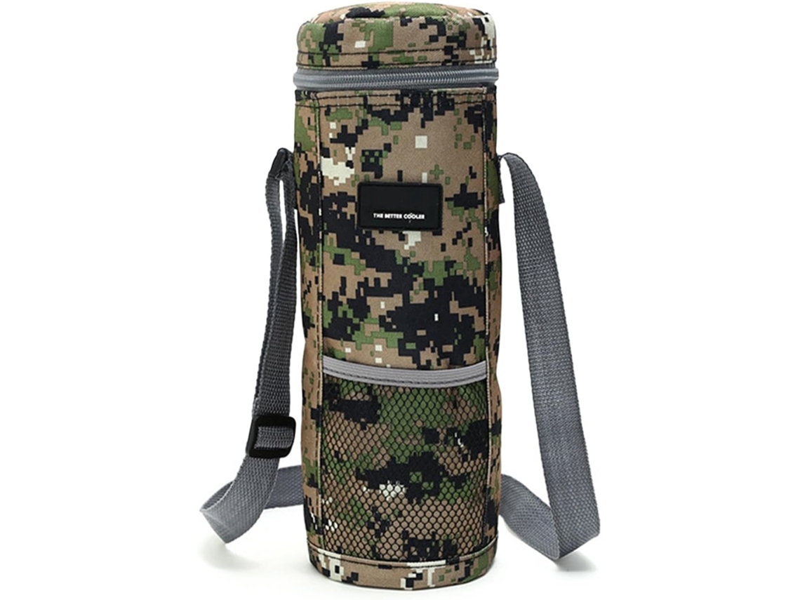 Bolsa refrigeradora de vino Slowmoose, para refrigerador, portavasos, camuflaje.