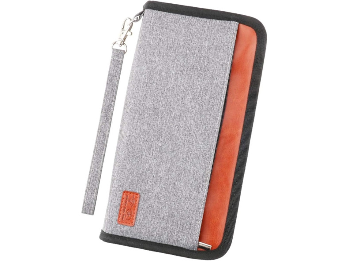 Cartera de viaje familiar, portapasaportes con protección RFID, estuche impermeable para documentos como pasaportes.