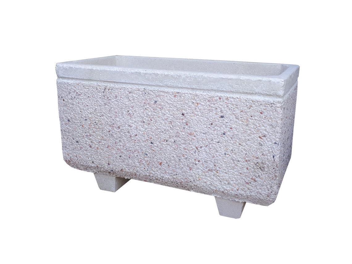 Jardinera de hormigón y mármol - 120x45x59cm ARTICIMENTOS