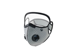 Mascarilla antipolvo reutilizable HEXINYIGJLY con filtro de carbón para carpintería y corte de césped, color gris.
