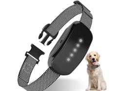 Collar antiladridos para perros, collar de entrenamiento antiladridos, ajustable en 5 niveles (negro) Spqment