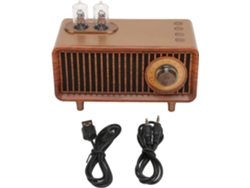 Altavoz Retro Bluetooth De Tubo De Vacío Con Luces Ambientales Y Sonido Bajo.
