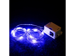 Guirnalda de luces LED. Funciona con pilas, 3 modos de parpadeo. Pilas incluidas. MDUG (2 m, 20 LED azules).