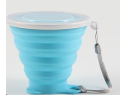 Taza de viaje plegable de silicona taza plegable de silicona para acampar con tapas Juego de tazas para beber expandible ZMDECQNA