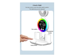 Lámpara de escritorio LED para estudiar, leer e iluminación nocturna, con reloj LED, modelo enchufable. Nostalgia88