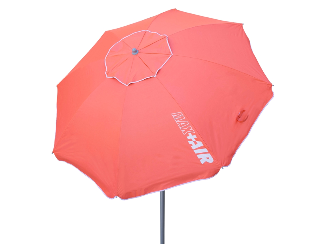 Sombrilla Playa Antiviento Ø200 cm con Mástil Inclinable y Protección Uv50 Coral AKTIVE