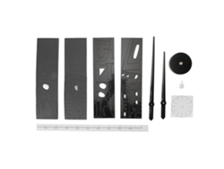Reloj de pared moderno 3D grande con forma de bao, para armar uno mismo, con adhesivo de metal negro y goma EVA para la decoración del hogar y la oficina.