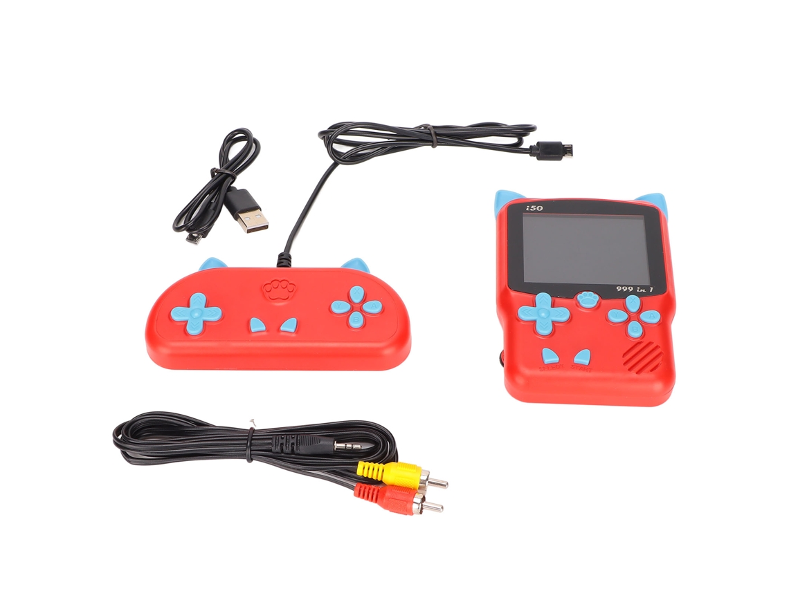 Console De Jogos Portátil Retro Com Tela De Cor 3 Polegadas, Bateria Recarregável 1020mah E Suporte A Tv E 2 Jogadores