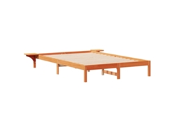 Maison Exclusive - Estructura De Cama Con Mesitas Marrón Cera 140 X 220 Cm
