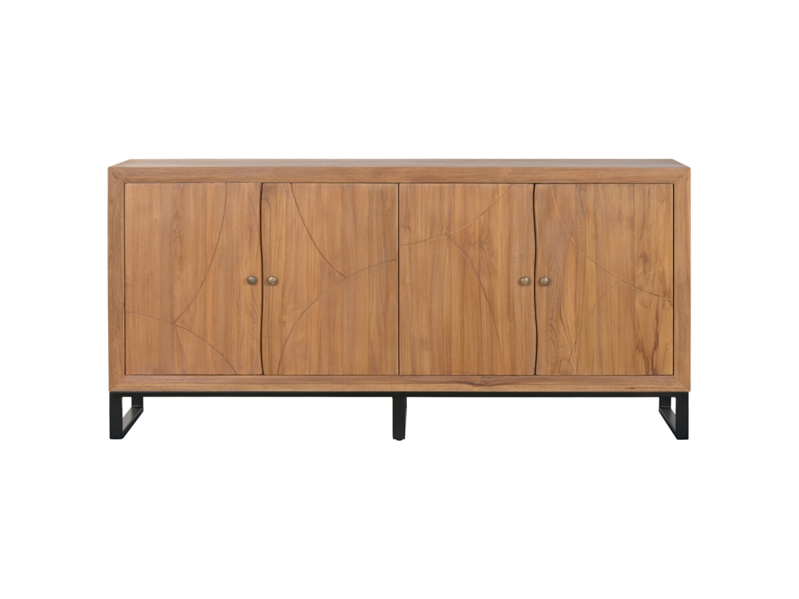 Buffet Teca Mdf Marron 180x40x85cm