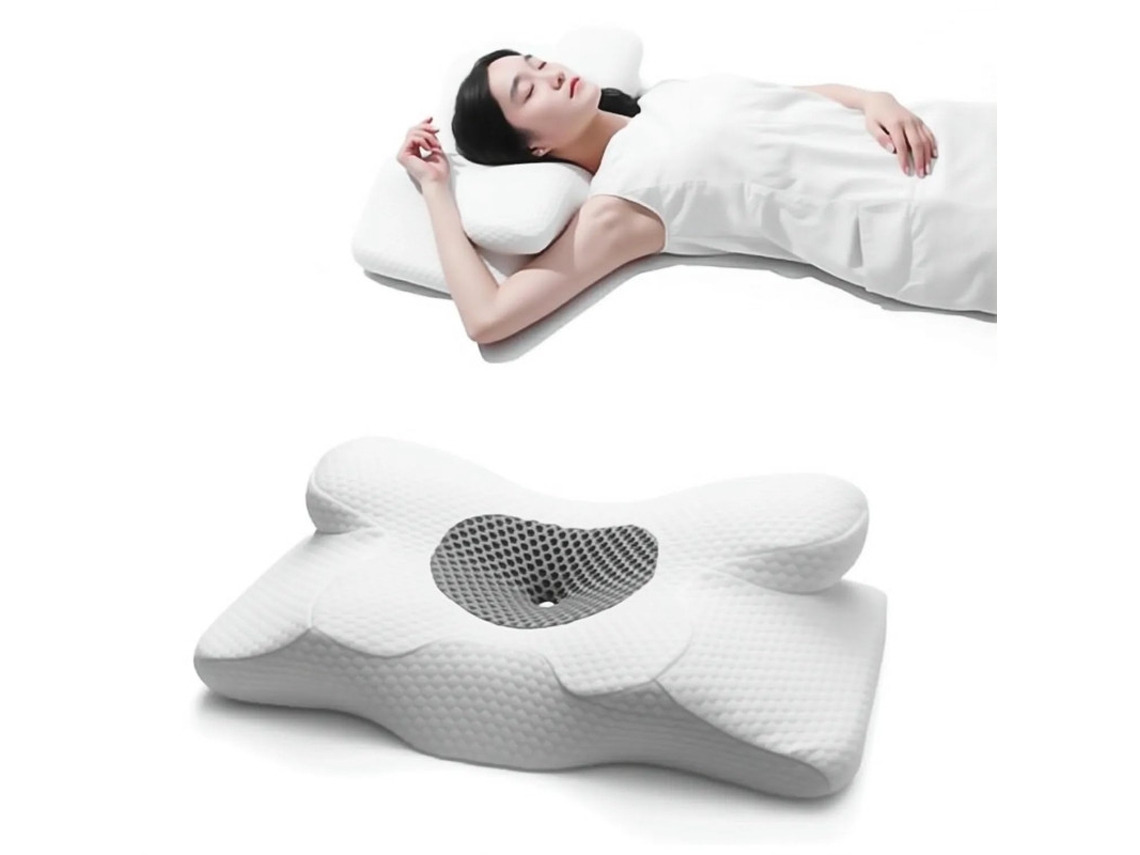 Almohada Ergonómica De Espuma Viscoelástica Con Contorno Para Dormir. Almohada Ergonómica Para El Cuello