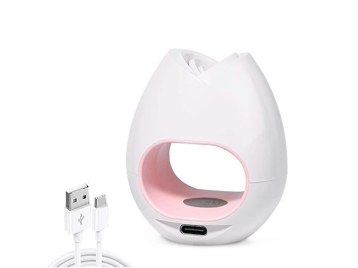 Mini lámpara UV LED para uñas, blanca, USB, 16 W, portátil, con forma de rosa, para uñas de gel, Ly Ebike