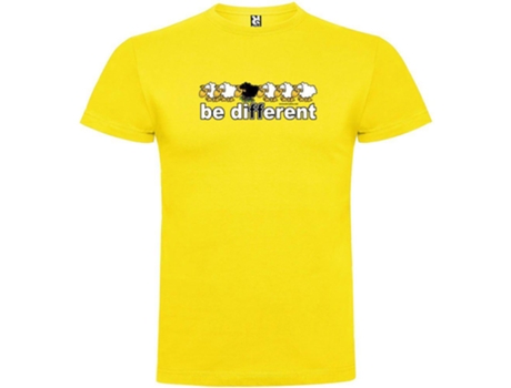 Camiseta de Hombre para Running KRUSKIS Be Different Run Amarillo (XL)