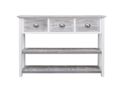Maison Exclusive - Aparador Madera Maciza De Paulownia Gris Antiguo 108x30x76 Cm