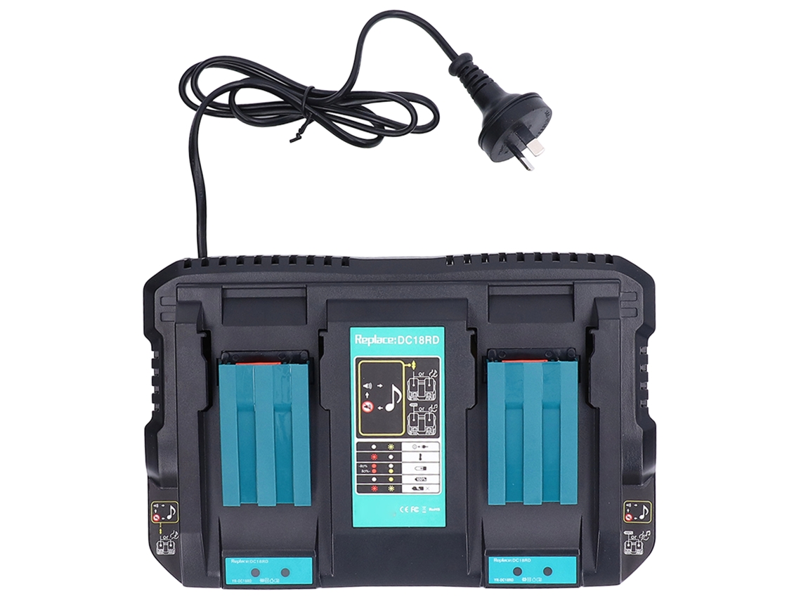 Cargador De Baterías De Litio Con 2 Puertos Inteligentes E Interfaz Usb, Enchufe Estadounidense De 100-240 V.