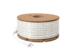 Tira Led Regulable 220v Smd 120 Led/m Bobina 50m 8.5w/m 850lm/m Ancho 12mm Corte 20cm Ip65 Azul