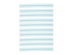 10 Púas Para Encuadernar Hojas Sueltas, 30 Agujeros Precortados, Plástico Pp De 10 Mm, Duraderas, Azul Claro, Transparentes, Para Uso Estudiantil/de Oficina.
