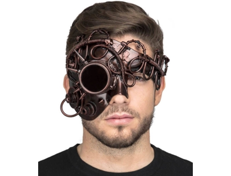 Máscara DISFRAZZES Steampunk Marrón Con Monóculo