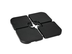 Base para sombrilla de HDPE de 4 piezas, resistencia al agua de 59 kg, arena negra de 80 kg