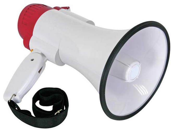 Megáfono VELLEMAN MP10SR Indoor/ outdoor 10W Blanco