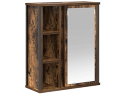 Maison Exclusive - Mueble De Baño De Pared Con Espejo Roble Ahumado 50x21x60 Cm