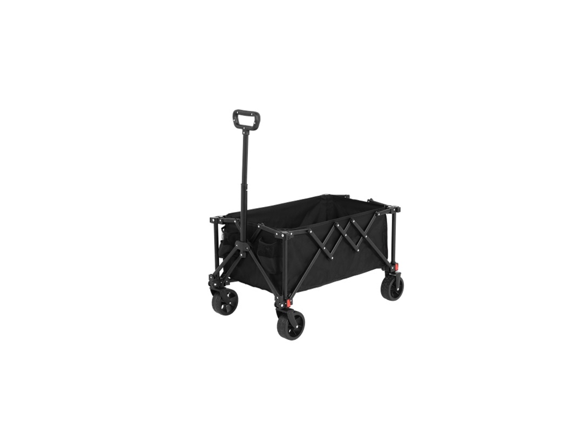 Carro Todoterreno Negro Para Acampar, Ir De Compras Y Practicar Deportes.