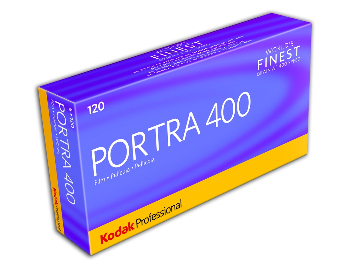 Película profesional Portra 400, color 120, ISO 400, grano fino, tonos naturales, paquete de 5 Kodak (80 exposiciones)
