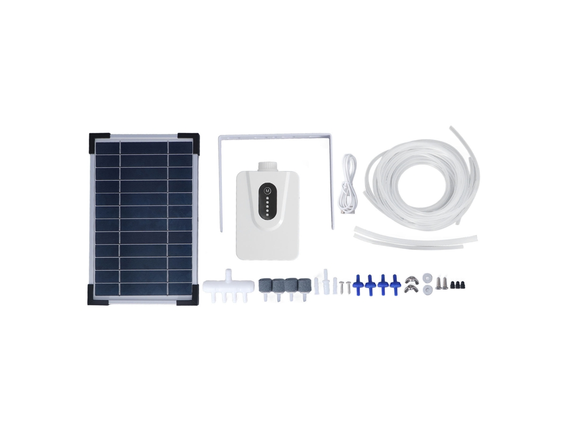 Bomba De Aire Solar Ajustable Alto Volumen Bajo Ruido Ahorro Energía Para Acuario