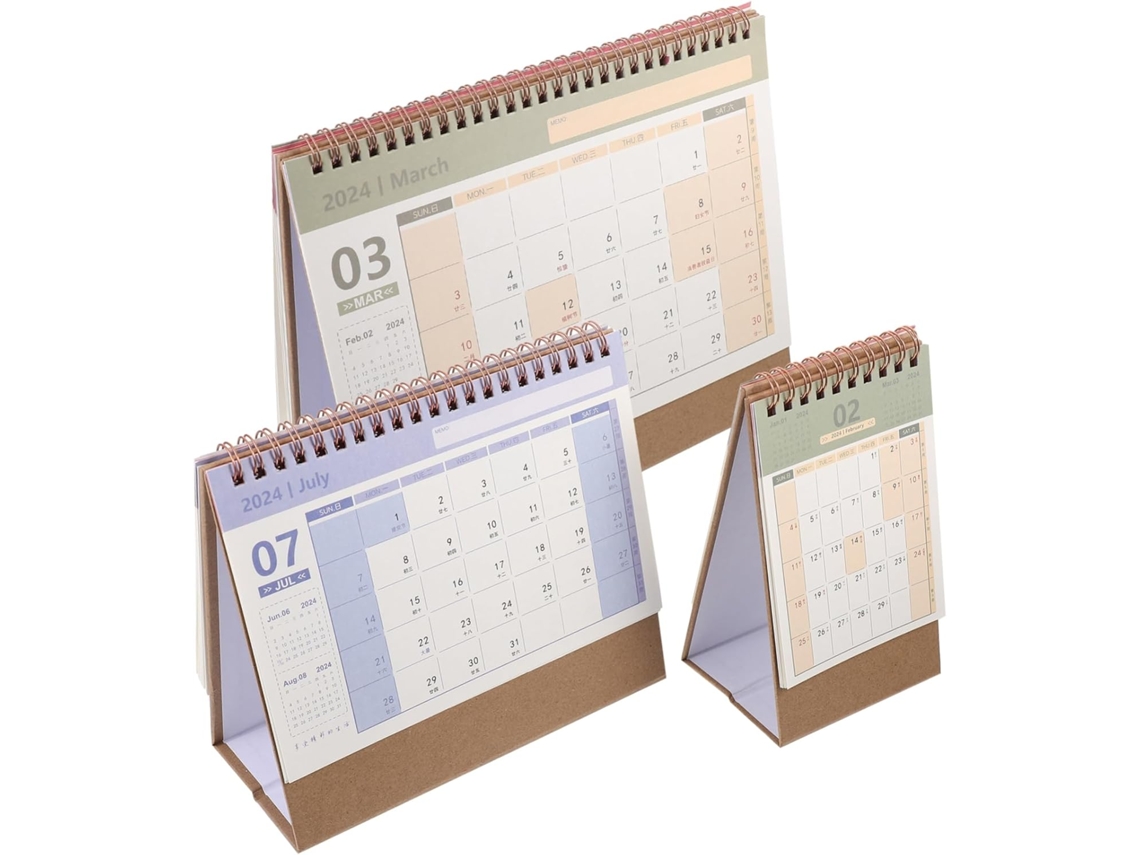 Juego De E 3 Calendarios De Escritorio Decorativos Con
