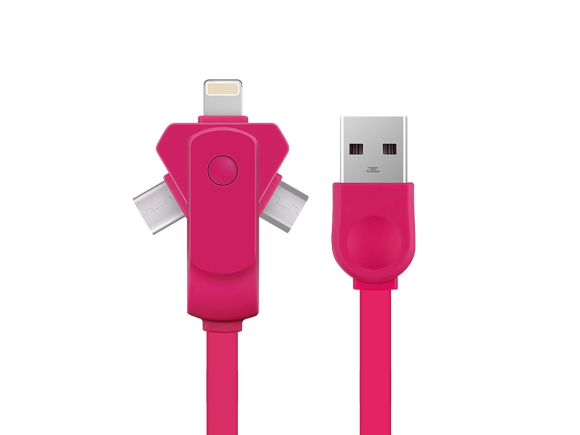 Cable De Datos Para Teléfono Móvil (carga Rápida Uno A Tres)