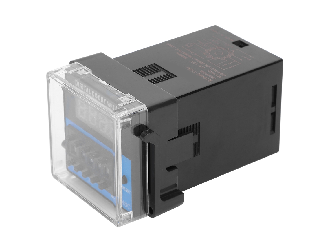Relé De Tiempo Ats48c11(a) Con Pantalla De Tubo Digital Led Retardo De Ciclo Anti-interferencia Dc12v